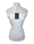 Sync Equestrian Sleeveless Lacey Show Shirt in White