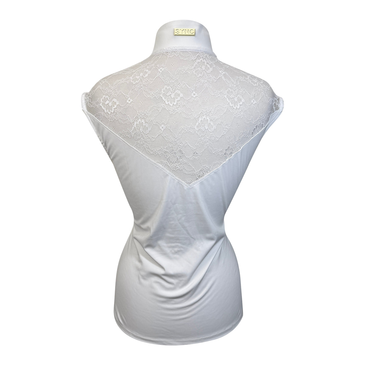 Sync Equestrian Sleeveless Lacey Show Shirt in White