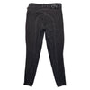 Back of Ovation 'Melange' Knee Patch Breeches in Black Denim