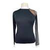 Cavalliera Modern Dame Long Sleeve Show Shirt in Black/Black/Bordeaux