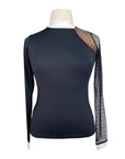 Cavalliera Modern Dame Long Sleeve Show Shirt in Black/Black/Bordeaux