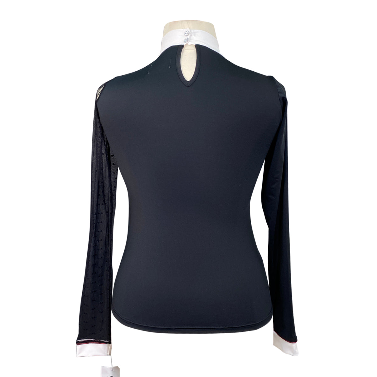 Cavalliera Modern Dame Long Sleeve Show Shirt in Black/Black/Bordeaux