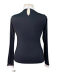 Cavalliera Modern Dame Long Sleeve Show Shirt in Black/Black/Bordeaux