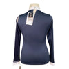 Cavalliera Modern Dame Long Sleeve Show Shirt in Blue/White/Navy