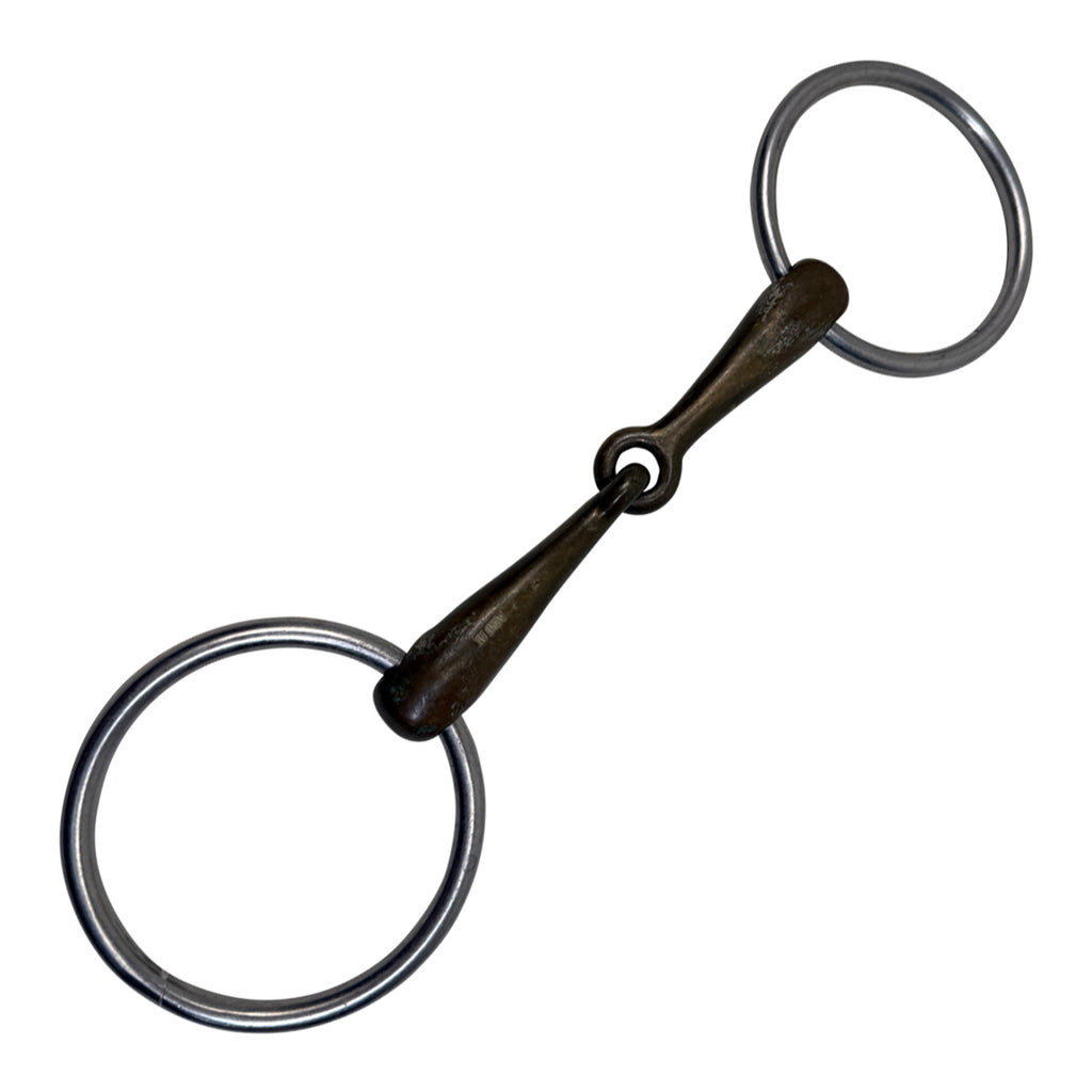 Brass Loose Ring Hollow Mouth Single Joint Snaffle Bit