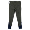 Back of Halter Ego 'Perfection' Breeches in Olive/Navy Piping