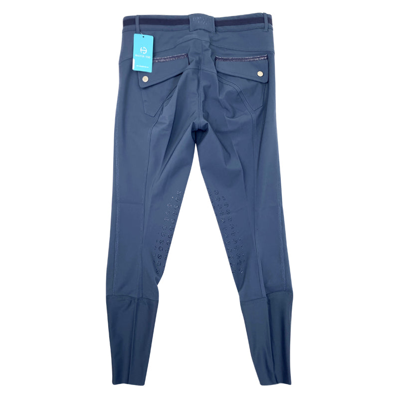 Back of Halter Ego 'Megan' Breeches in Foggy Blue