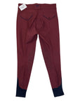 Halter Ego 'Perfection' Breeches in Burgundy/Navy Piping