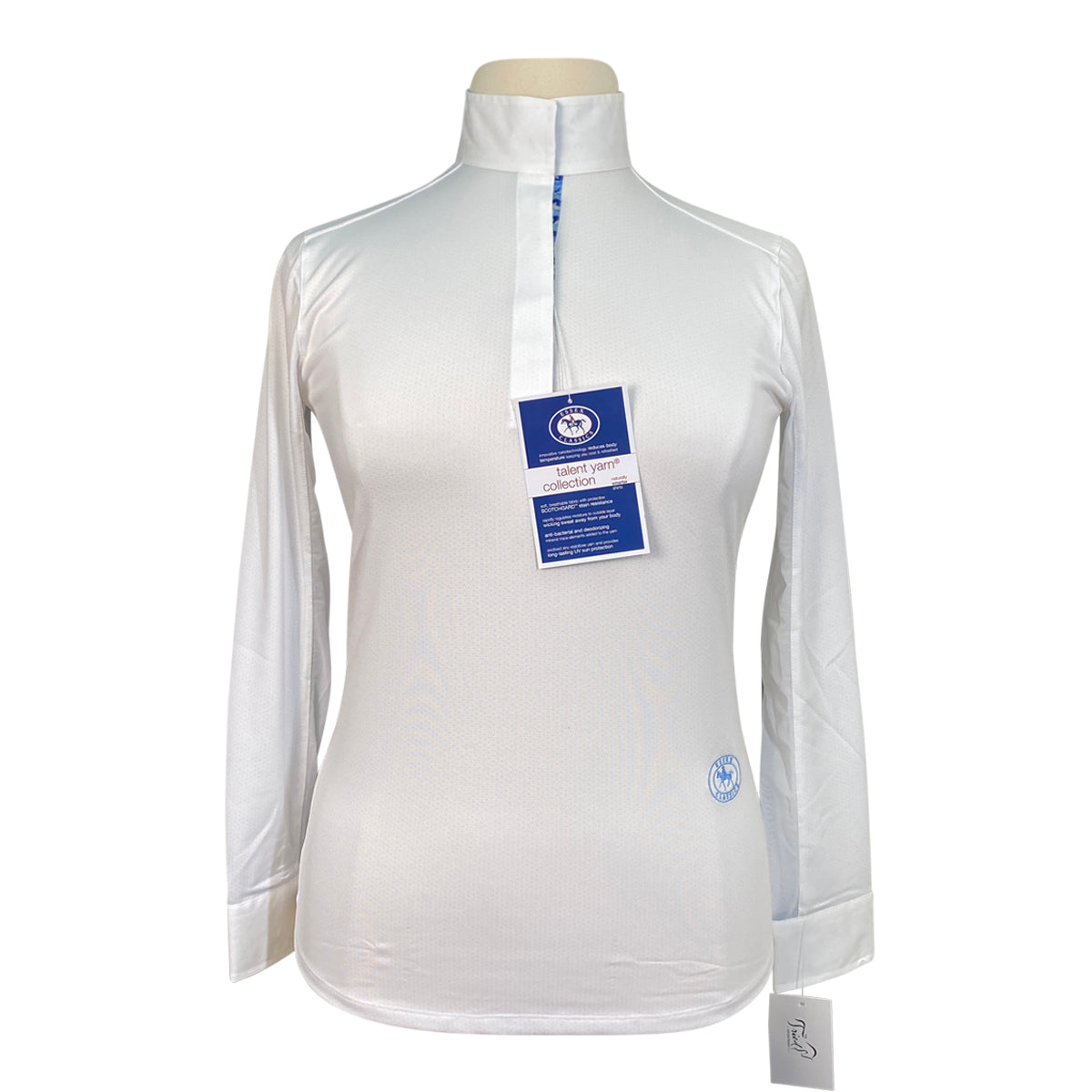 Essex Classics L/S Talent Yarn Show Shirt in White/Blue Camo