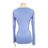 Back of TKEQ 'The Kennedy' Seamless Long Sleeve Shirt in Periwinkle - Women's L/XL