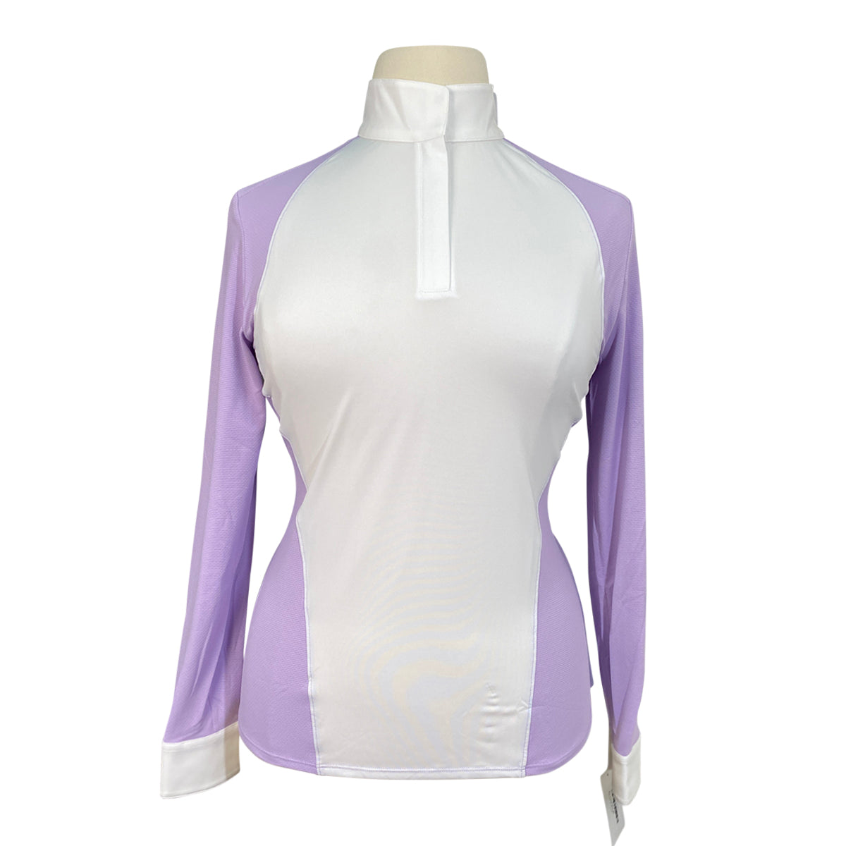 RJ Classics 'Lexi' Long Sleeve Show Shirt in White/Purple - Women's XL