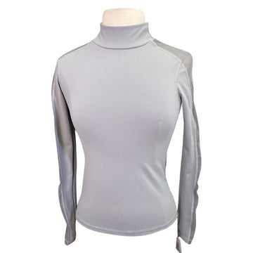 Euphoric Equestrian 'Soleil' Mesh Shirt in Fairy Grey