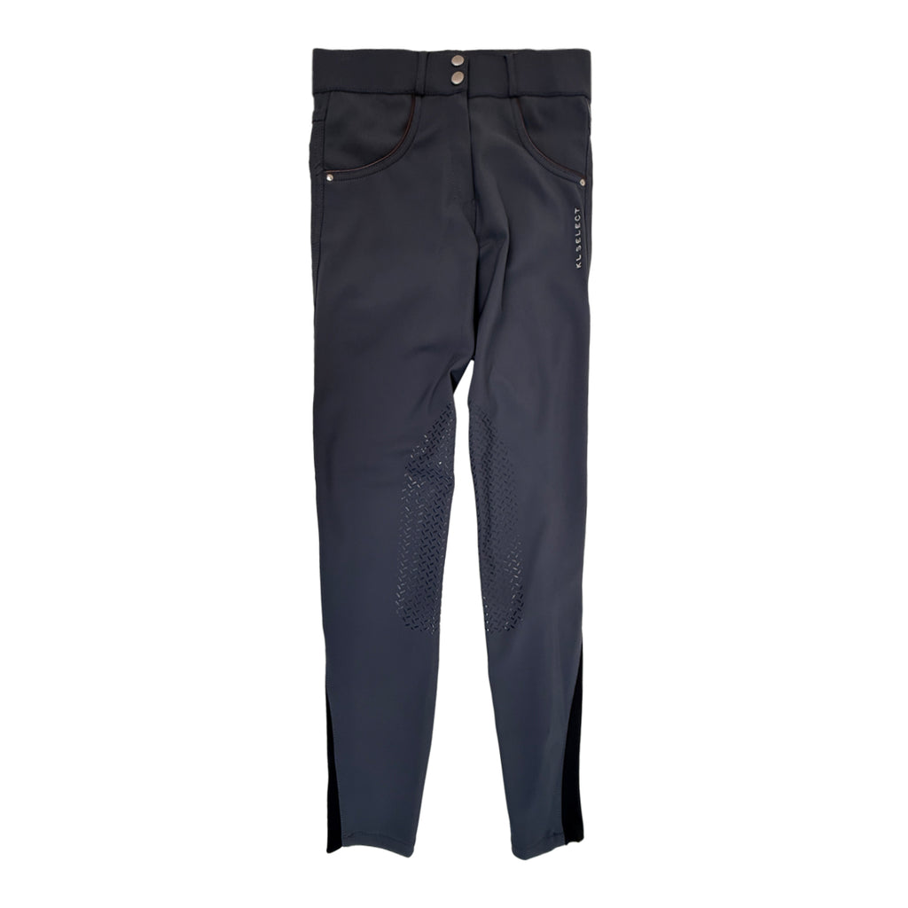 KL Select 'Gabrielle' Knee Patch Breeches in Slate