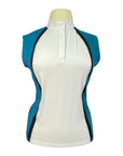 Kerrits 'Affinity®' Sleeveless Show Shirt in White/Teal/Black