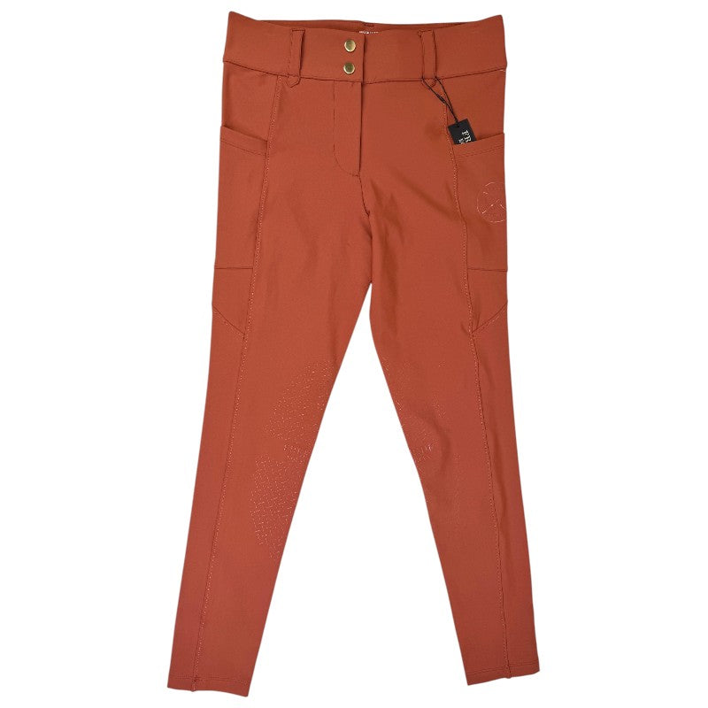 Free Ride Equestrian 'Lux' Knee Patch Breeches in Rust 