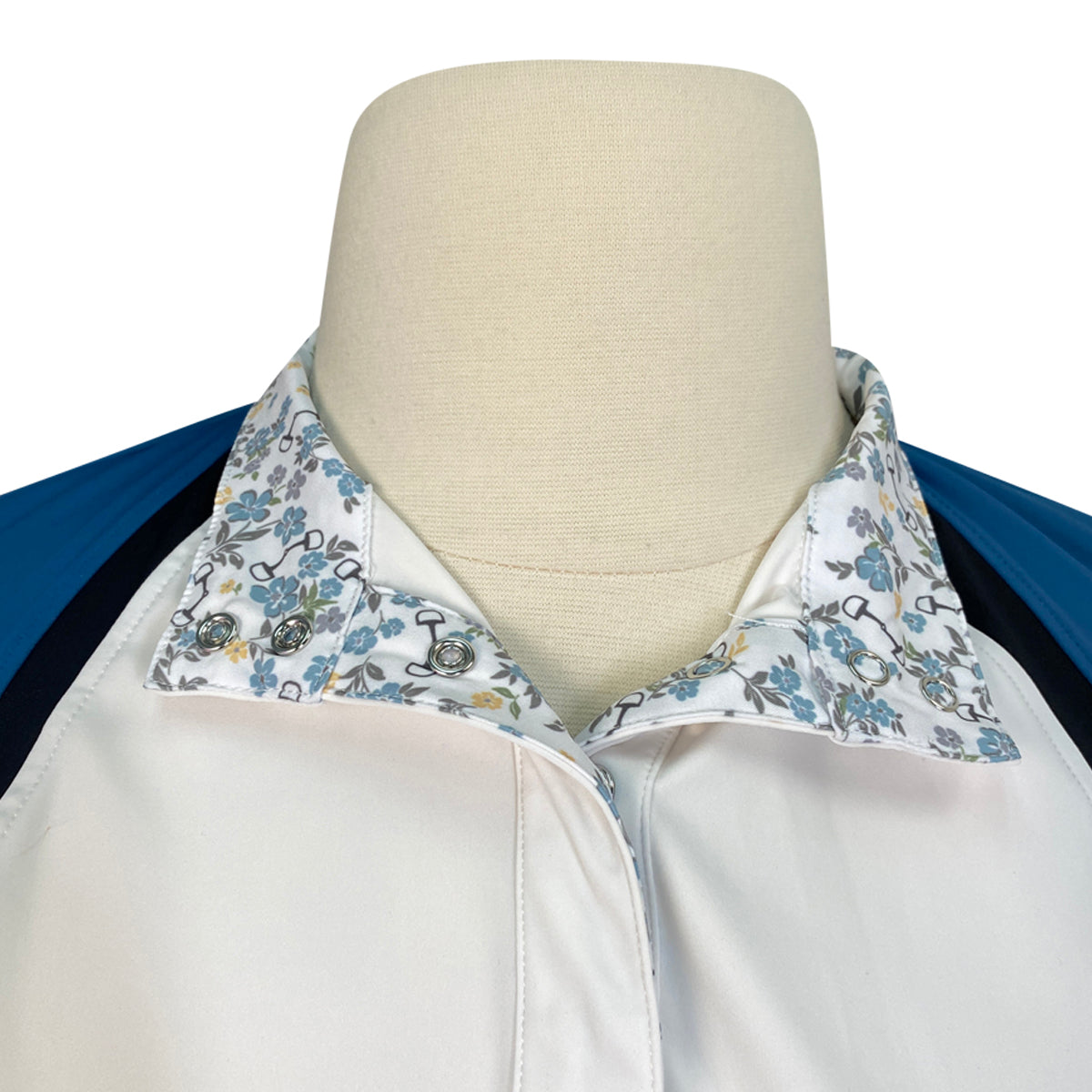 Kerrits 'Affinity®' Sleeveless Show Shirt in White/Teal/Black