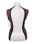 Kerrits 'Affinity®' Sleeveless Show Shirt in White/Burgandy/Black