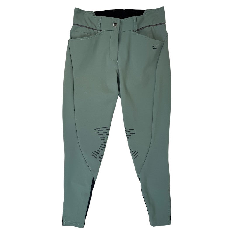 Horse Pilot 'X-Design' Knee Patch Breeches in Eucalyptus