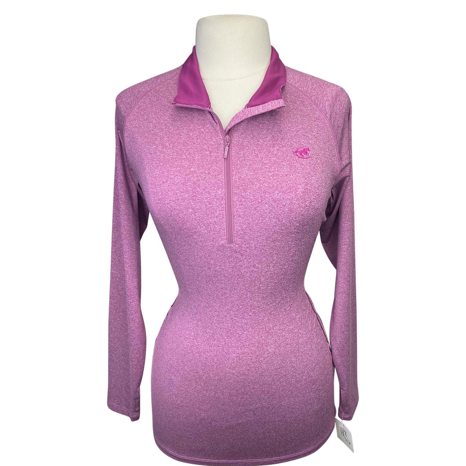 Smartpak Piper 'SmartCore' 1/4 Zip Top in Fuchsia Heather - Women's Medium