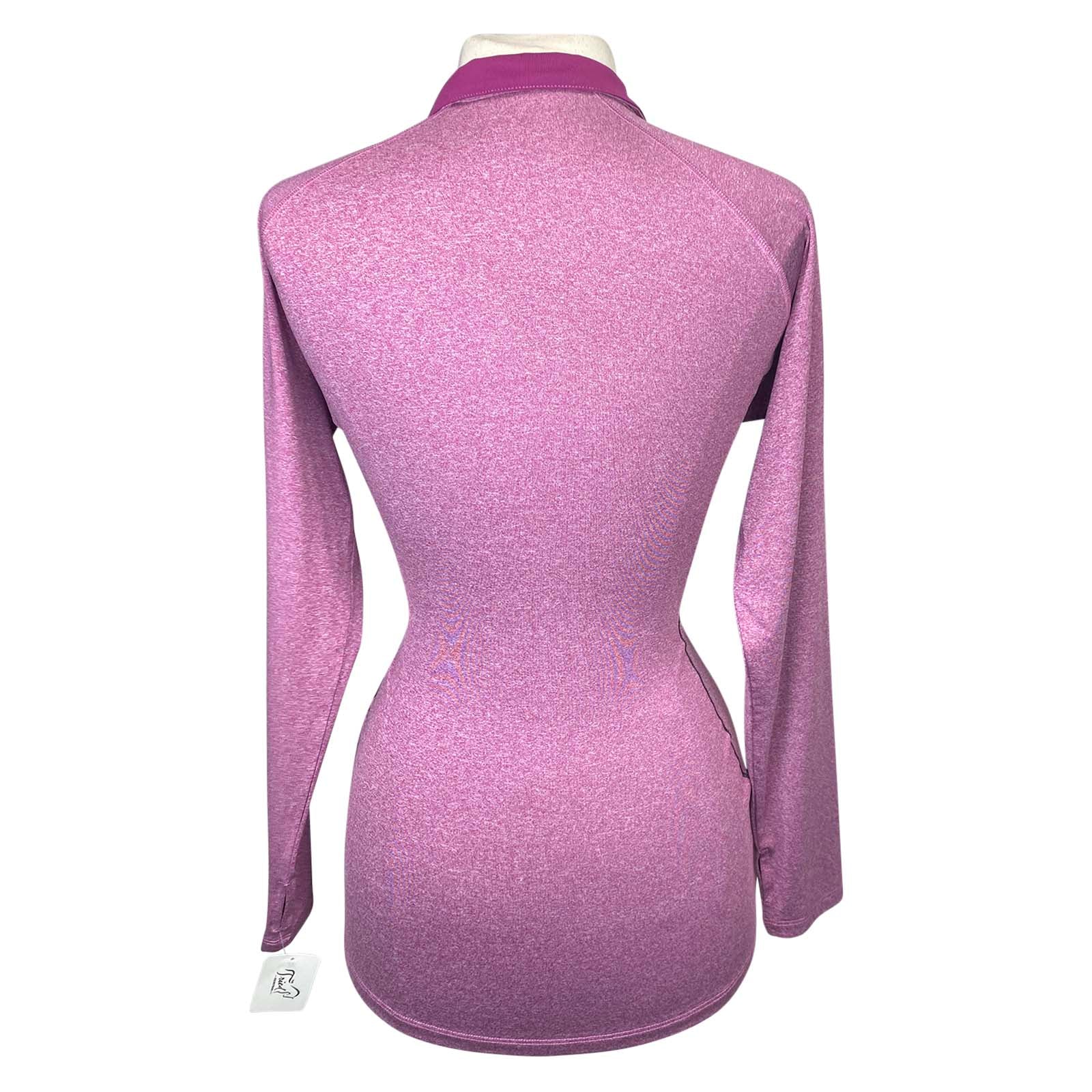 Smartpak Piper 'SmartCore' 1/4 Zip Top in Fuchsia Heather - Women's Medium