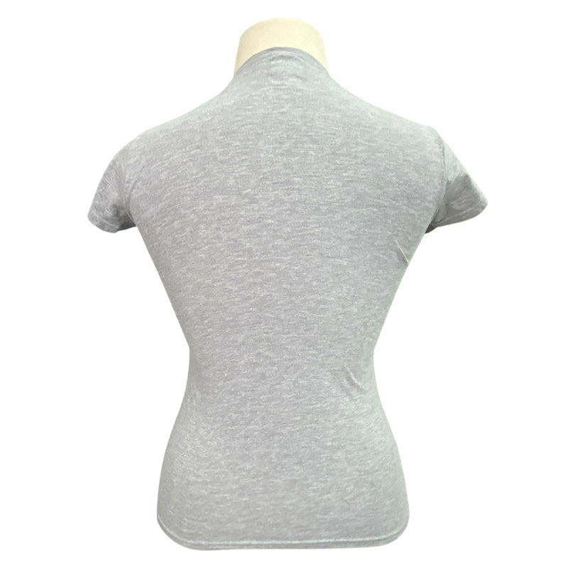 Back of TKEQ 'Hack Winner' Tee in Grey/Pink