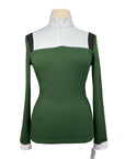 Equisite Long Sleeve Sun Shirt in Green/White 
