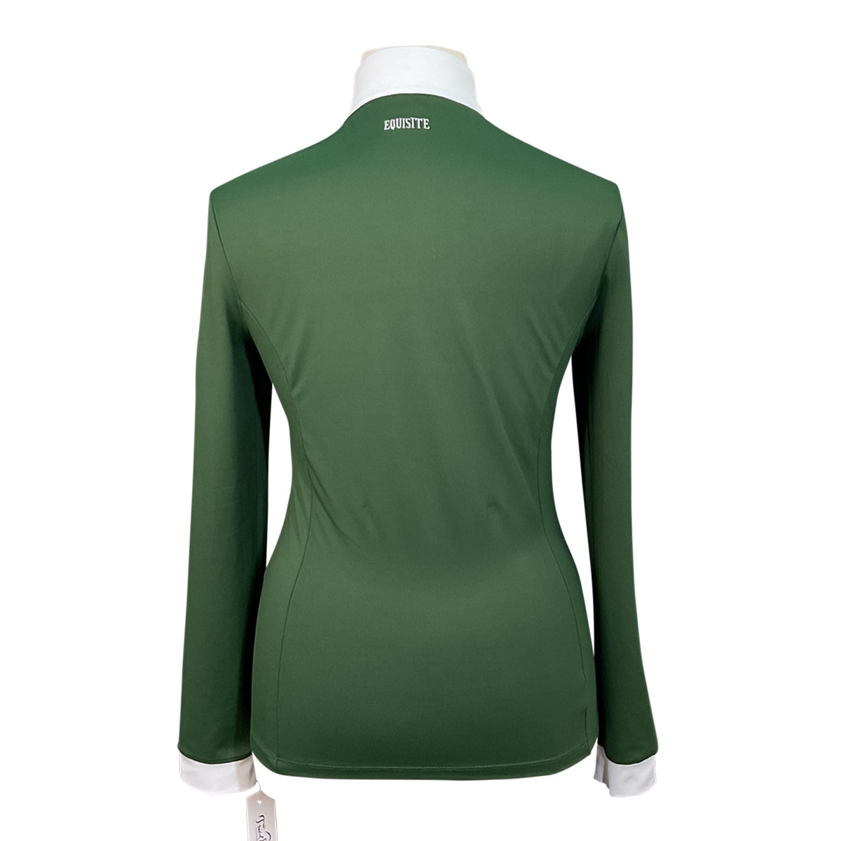 Equisite Long Sleeve Sun Shirt in Green/White 
