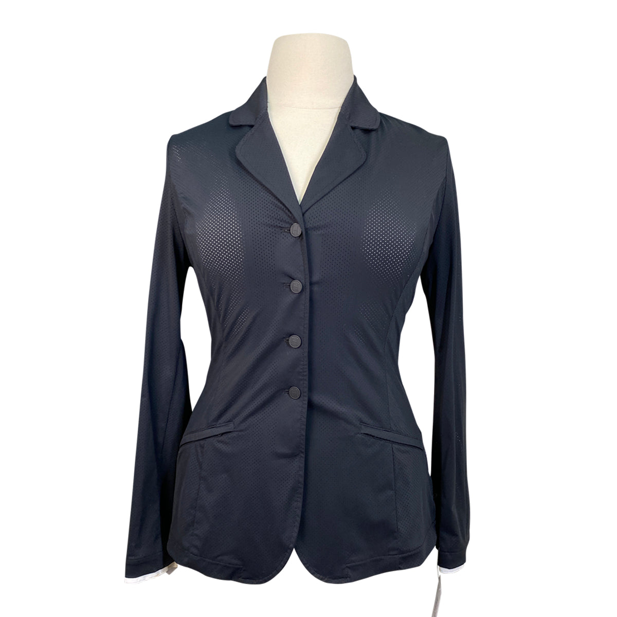 Harcour Jade Perforated Competition Jacket in Black 