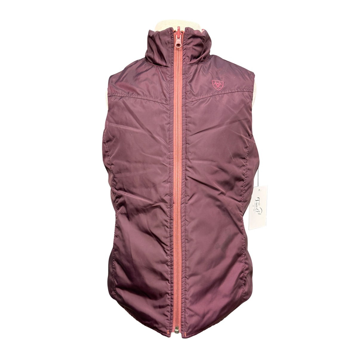 Ariat 'Bella' Kids Reversible Insulated Vest in Pink Ponies/Purple
