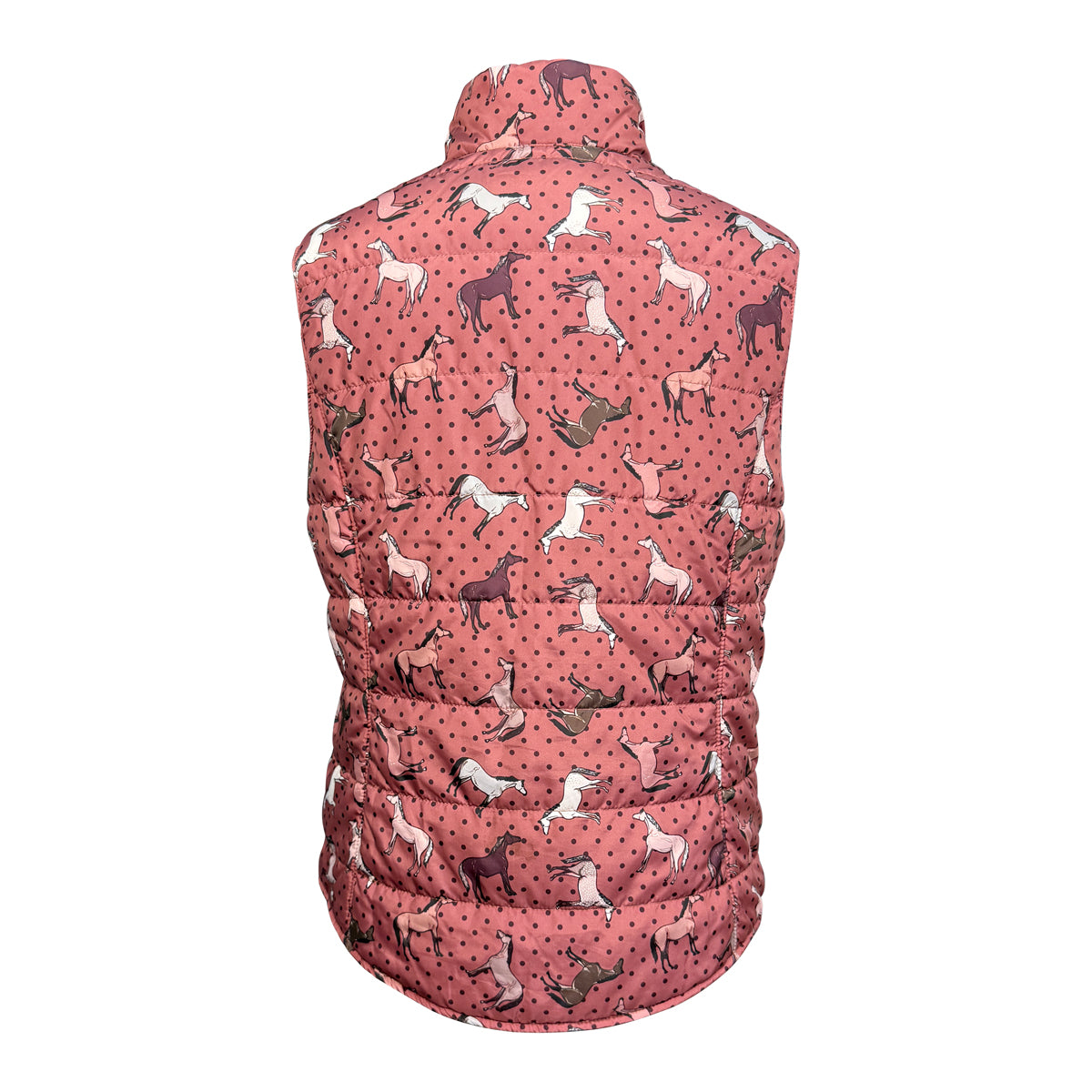 Ariat 'Bella' Kids Reversible Insulated Vest in Pink Ponies/Purple - Children's Large