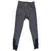 Halter Ego 'Perfection' Breeches in Grey/Navy Piping