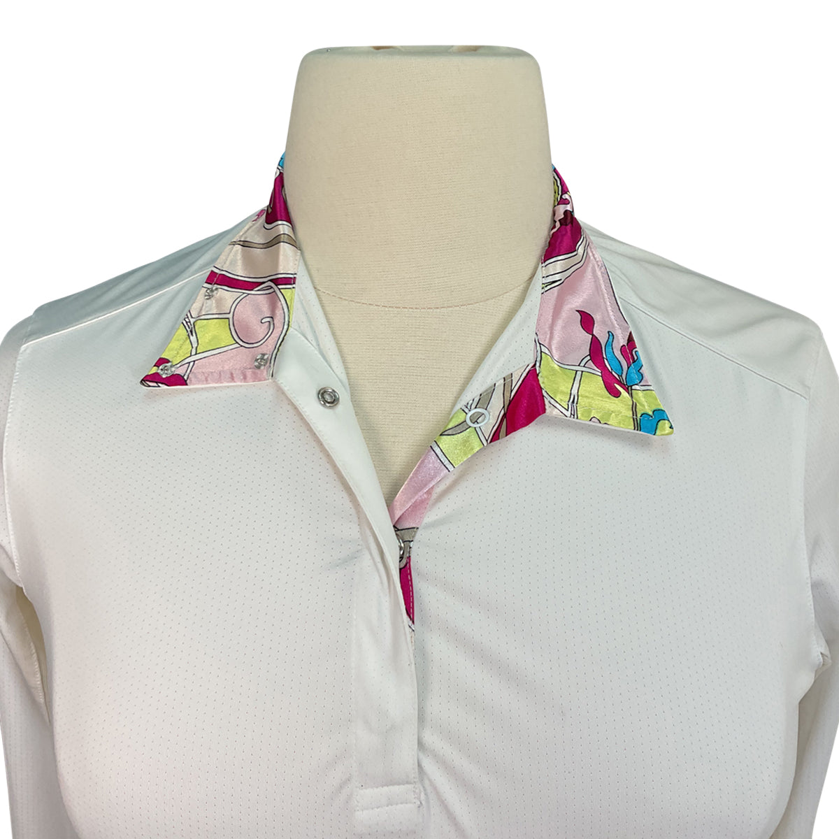 Tailored Sportsman Ice Fil Show Shirt in White/Pink