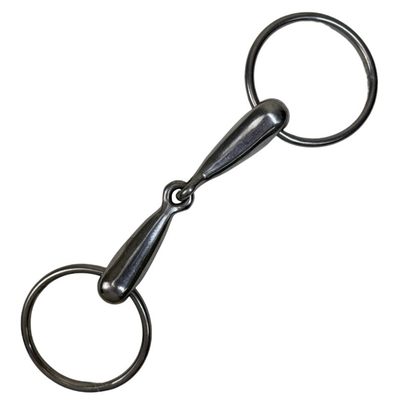 Loose Ring Hollow Mouth Single Joint Snaffle Bit - 4.75"