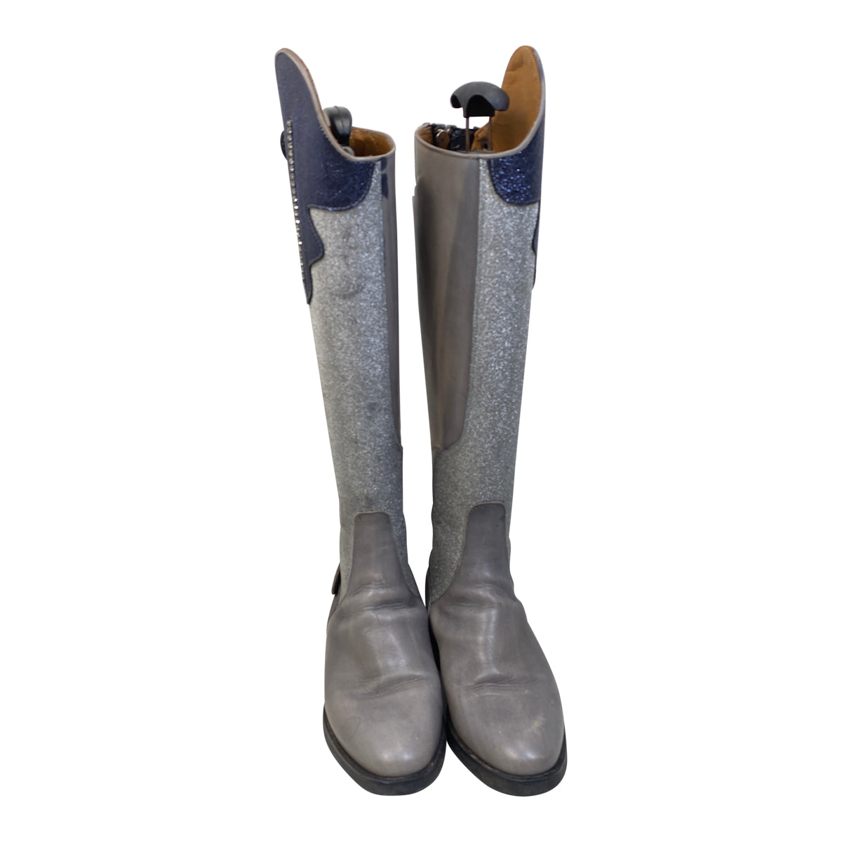 Romitelli Custom Dressage Boots in Grey/Sparkles