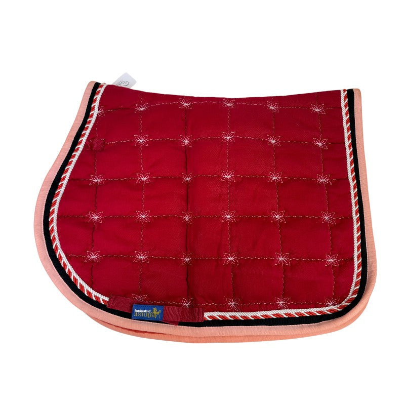 Professional Equine Saddle Pad in Poinsettia - Full