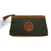 Tucker Tweed Equestrian Cosmetics Bag in Olive/Brown Accents