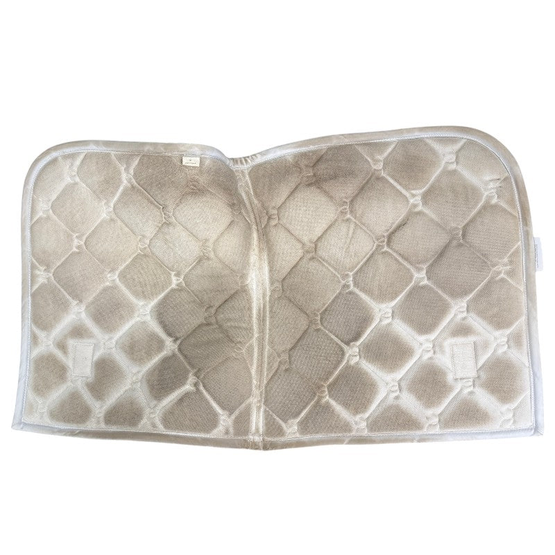 Equestrian Stockholm Dressage Saddle Pad in White Perfection