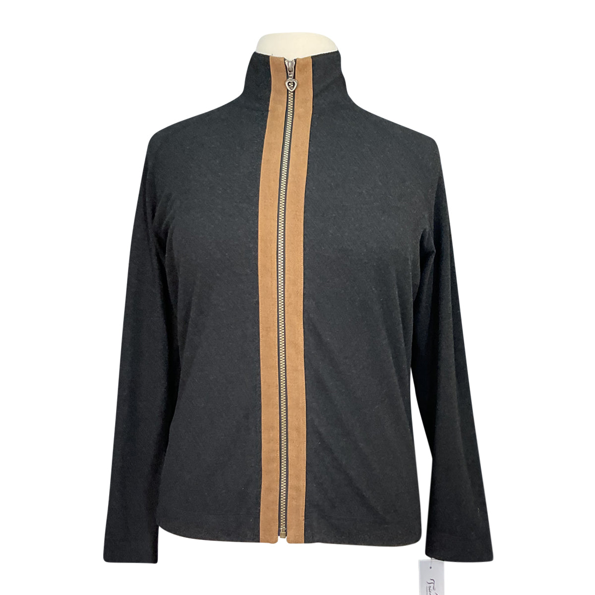 Chestnut Bay Rider Lounge Cardigan in Grey/Tan
