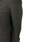 Side detail of Equisite 'Vivienne' Show Coat in Black - Women's Medium