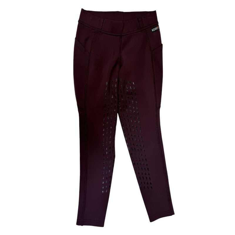 Kerrits Kids Coolcore Silicone Full Leg Riding Tech Tight in Plum