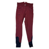 Halter Ego 'Evolution' Full Seat Breeches in Burgundy/Navy Piping