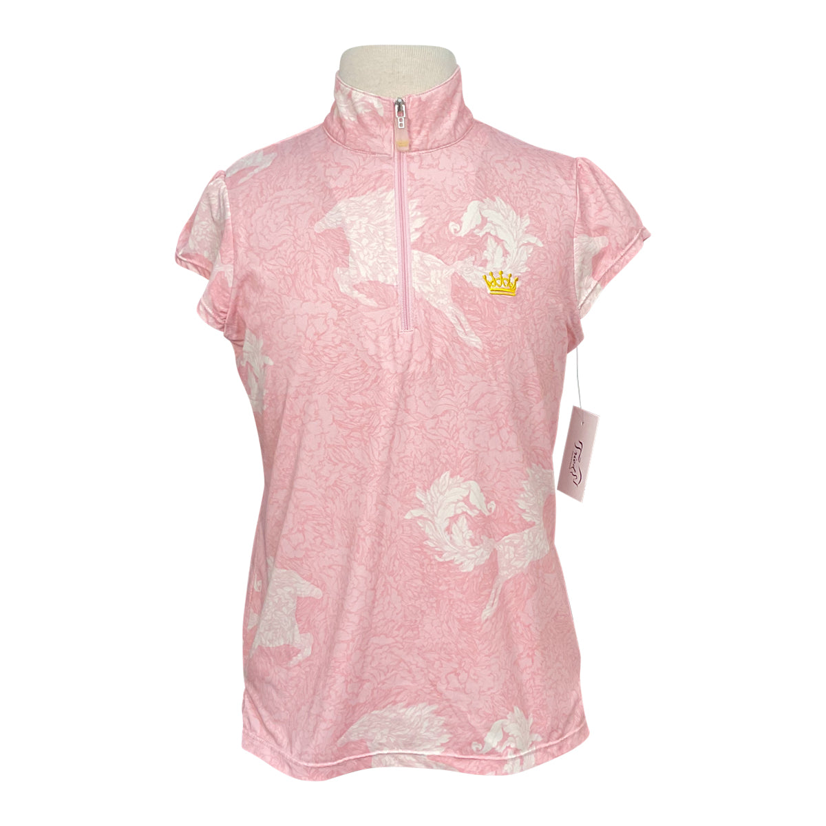 Kastel Denmark Kids Shirred Cap Sleeve Shirt in Blush Pink 