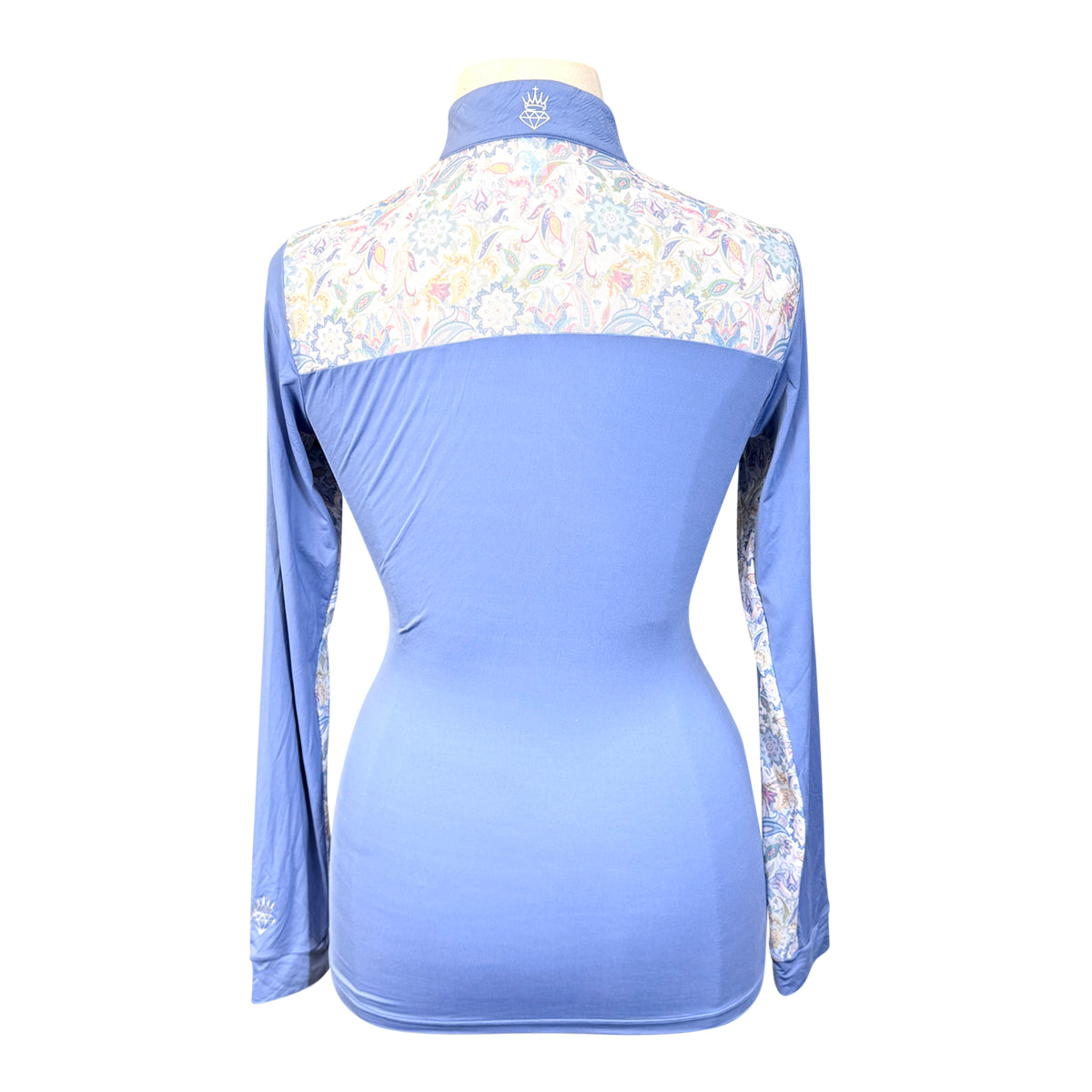 Dancing Equestrian Long Sleeve Shirt in French Blue/Paisley