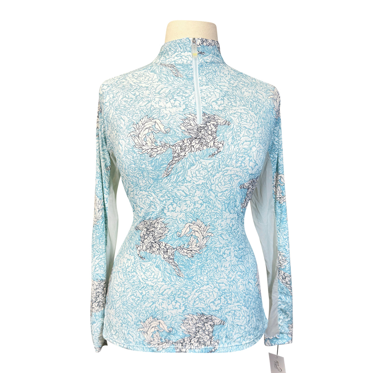 Kastel Long Sleeve 1/4 Zip in Blue Carnations