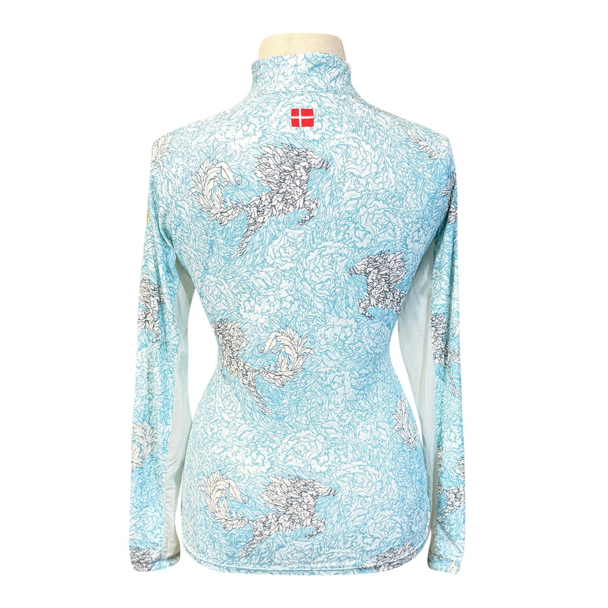 Kastel Long Sleeve 1/4 Zip in Blue Carnations