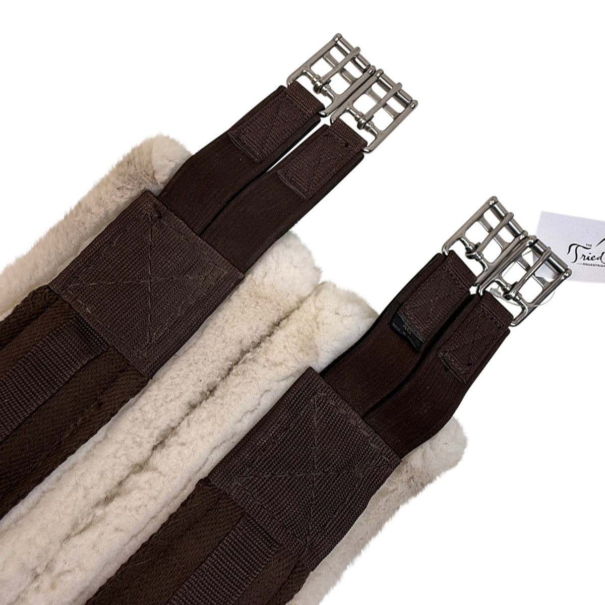 Fleece Lined Girth in Brown/Fleece
