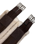 Fleece Lined Girth in Brown/Fleece