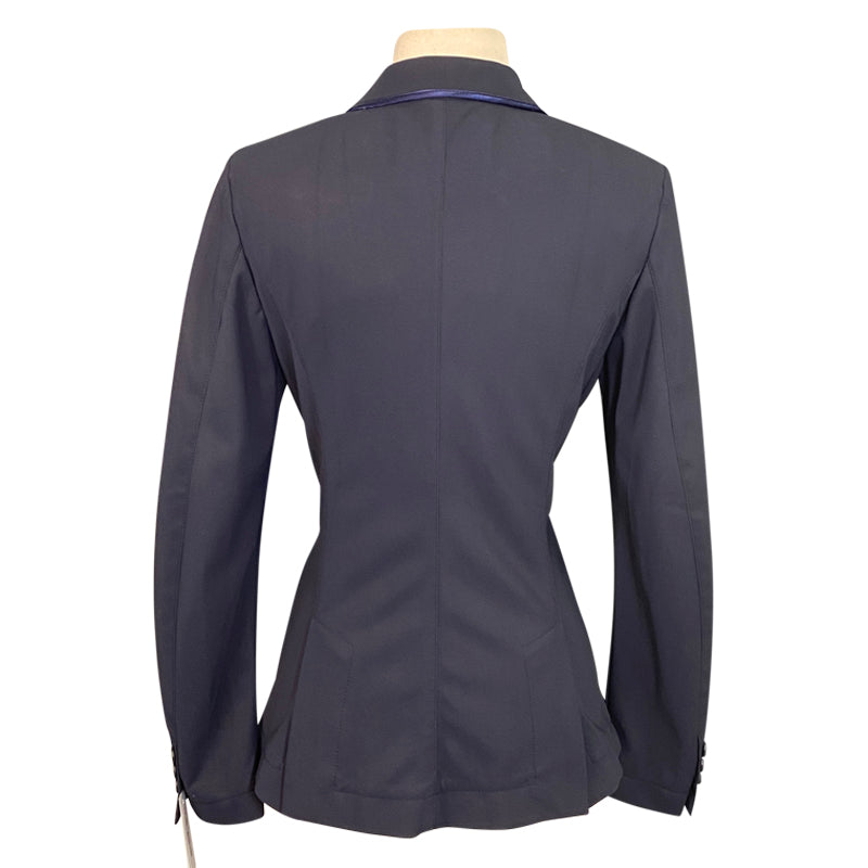 Back of Grand Prix 'Saltare Premio' Show Coat in Navy