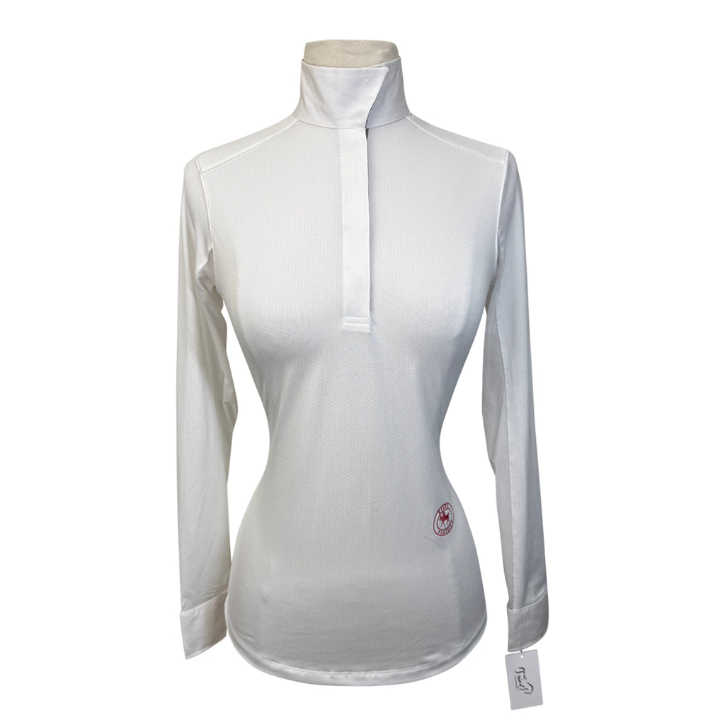 Essex Classics Talent Yarn Show Shirt in White/Pink Elephants
