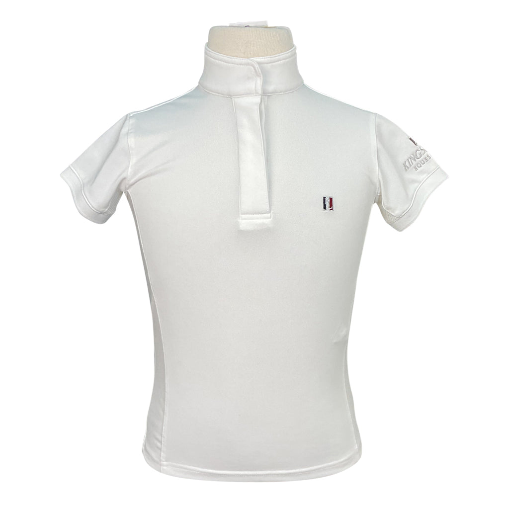 Front of Kingsland 'Classic' Kid's Show Shirt in White - Children's Medium